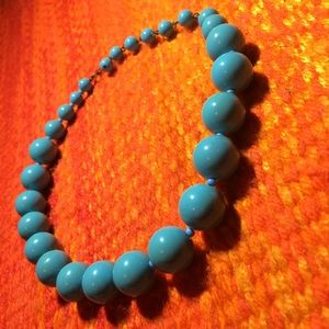 SOLD Authentic Vintage 60s Retro Blue Necklace